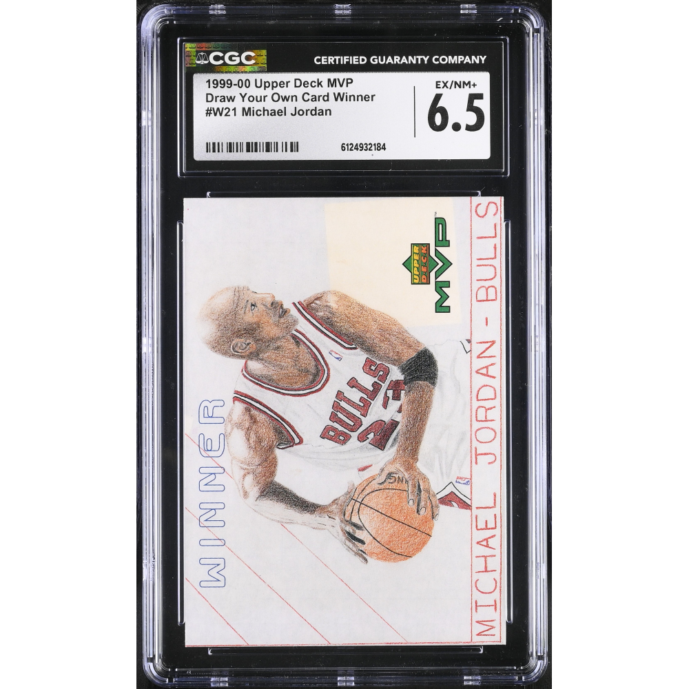 Michael Jordan 1999-00 Upper Deck MVP Draw Your Own Card Winner #W21 (CGC 6.5) at PristineAuction.com