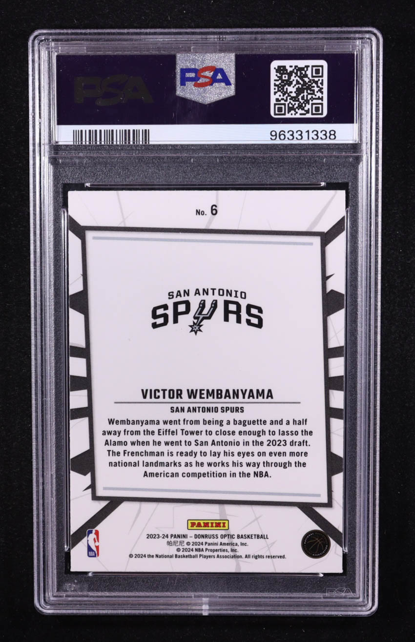Victor Wembanyama 2023-24 Donruss Optic My House #6 RC (PSA 10) at PristineAuction.com Victor Wembanyama 2023-24 Donruss Optic My House #6 RC (PSA 10) at PristineAuction.com
