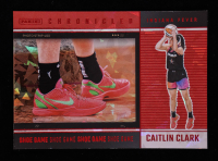 Caitlin Clark 2025 Panini Caitlin Clark Chronicled Red Cracked Ice #77 Shoe Game at PristineAuction.com