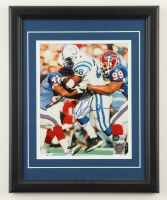 Marshall Faulk Signed Colts Custom Framed Photo Display (Beckett) at PristineAuction.com