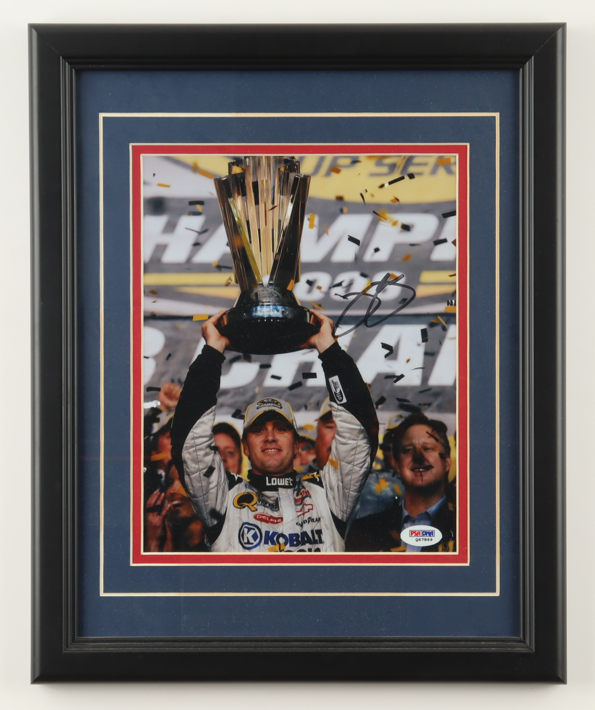 Jimmie Johnson Signed NASCAR Custom Framed Photo Display (PSA) at PristineAuction.com Jimmie Johnson Signed NASCAR Custom Framed Photo Display (PSA) at PristineAuction.com