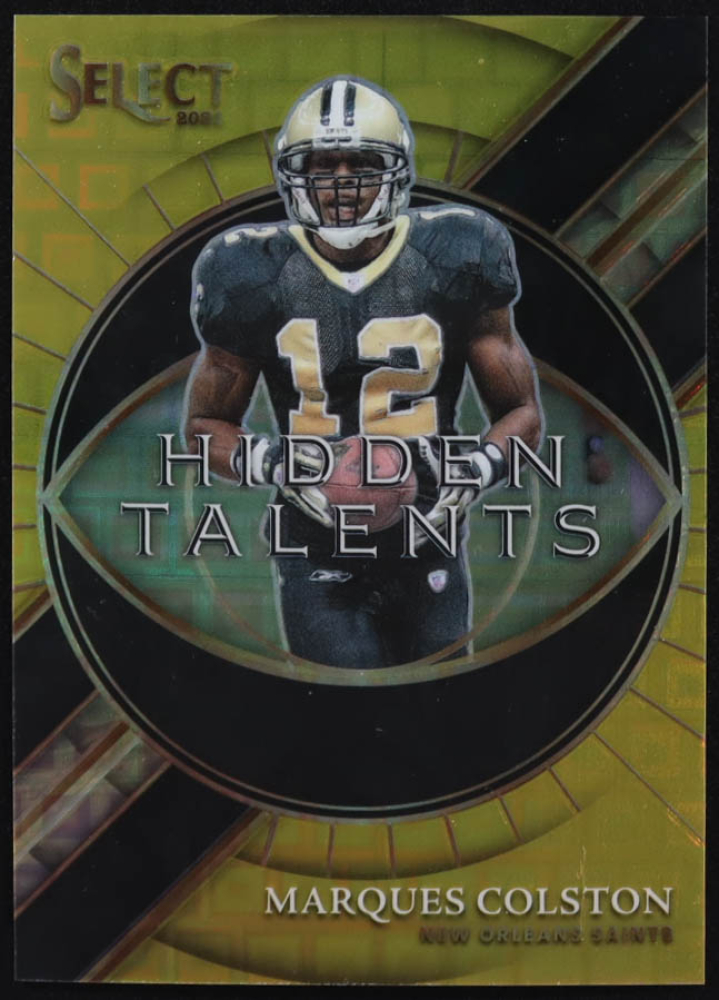 Marques Colston 2021 Select Hidden Talents Prizm Gold #7 #9/10