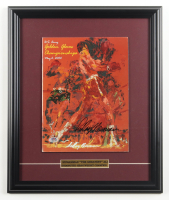 Leroy Neiman Signed "Golden Gloves Championships" Custom Framed Neiman Art Cover Program Display with Plaque (PSA) at PristineAuction.com
