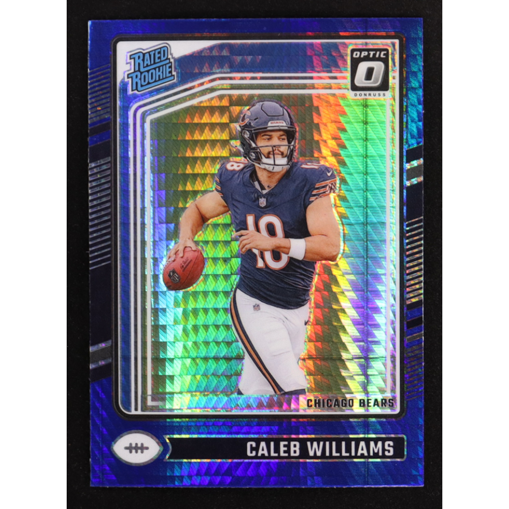 Caleb Williams 2024 Donruss Optic Blue Hyper #201 RR RC at PristineAuction.com