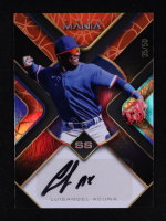 Luisangel Acuna 2023 Wild Card Auto Mania Autographs Blue Orange Rainbow Foil #AMTH45 #35/50 RC at PristineAuction.com
