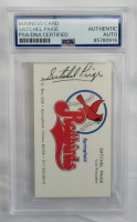 Satchel Paige Signed Redbirds Business Card (PSA) at PristineAuction.com