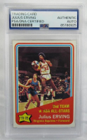 Julius Erving Signed 1972-73 Topps #255 (PSA) at PristineAuction.com