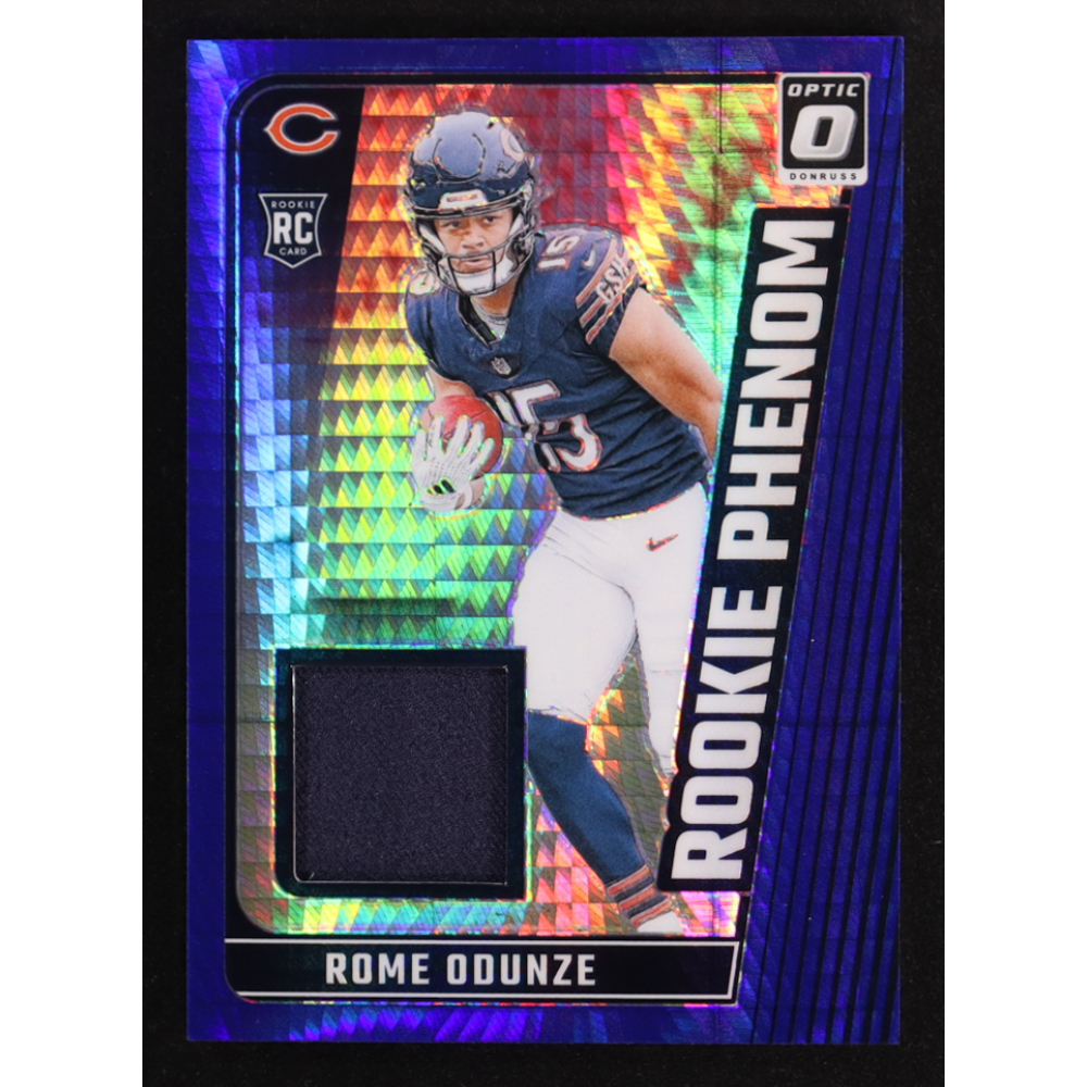 Rome Odunze 2024 Donruss Optic Rookie Phenoms Blue Hyper #36 RC at PristineAuction.com