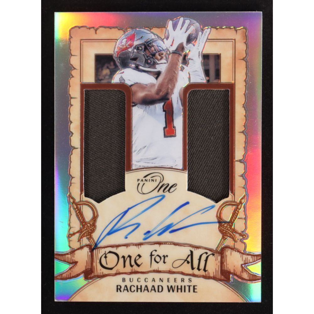 Raschad White 2023 Panini One One for All Dual Patch Silver Autographs #344 #06/99 at PristineAuction.com