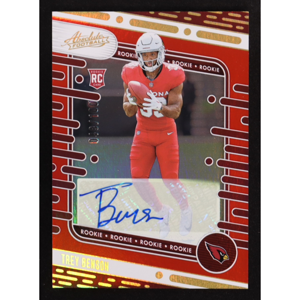 Trey Benson 2024 Absolute Signatures Spectrum Red #161 #048/100 RC at PristineAuction.com
