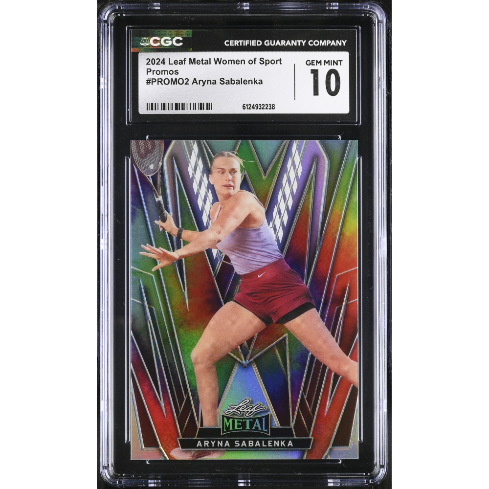 Aryna Sabalenka 2024 Leaf Metal Women Of Sport Promos #PROMO2 (CGC 10) at PristineAuction.com