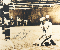 Y. A. Tittle Signed Giants 20x24 Photo Inscribed "Hall of Fame 1971" & "Nothing Comes Easy" (PSA) at PristineAuction.com