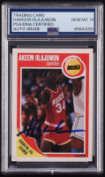 Hakeem Olajuwon Signed 1989-90 Fleer #61 (PSA | Auto Grade 10) at PristineAuction.com