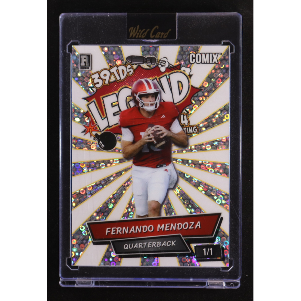Fernando Mendoza 2025 Wild Card Alumination Comix Legend White Disco #ACBL-FM01 #1/1 RC at PristineAuction.com