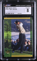 Tiger Woods 2001 Upper Deck #124 (CGC 8) at PristineAuction.com