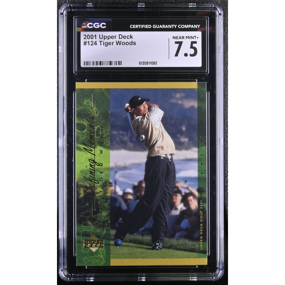 Tiger Woods 2001 Upper Deck #124 (CGC 7.5) at PristineAuction.com