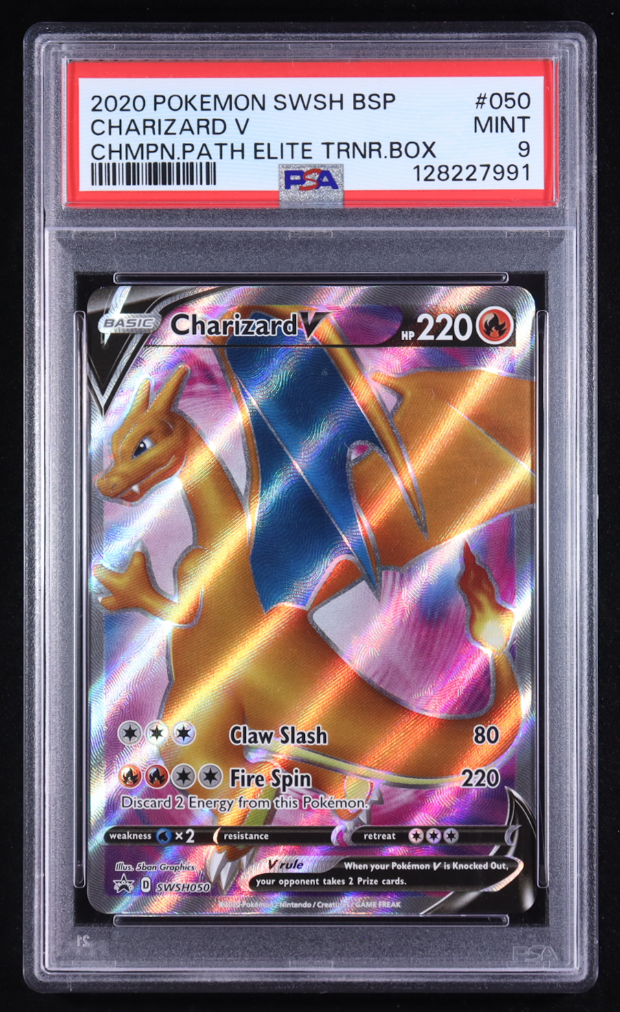 Charizard V 2020 Pokemon TCG Sword & Shield Black Star Promos #SWSH050 (PSA 9) at PristineAuction.com Charizard V 2020 Pokemon TCG Sword & Shield Black Star Promos #SWSH050 (PSA 9) at PristineAuction.com