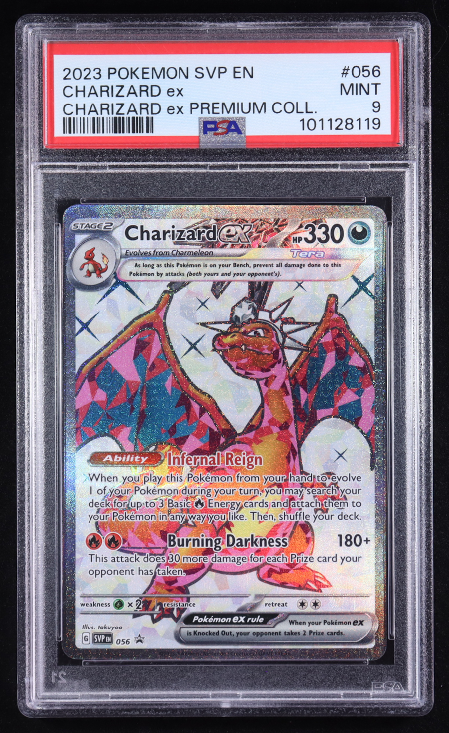 Charizard ex 2023 Pokemon TCG Scarlet & Violet Black Star Promos #056 (PSA 9) at PristineAuction.com Charizard ex 2023 Pokemon TCG Scarlet & Violet Black Star Promos #056 (PSA 9) at PristineAuction.com
