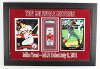 Mike Trout Signed Angels Custom Framed MLB Debut Ticket Display Inscribed "MLB Debut 7-8-11" (PSA) at PristineAuction.com