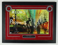 Red Hot Chili Peppers "By The Way" Custom Framed Promotional Poster Band-Signed by (4) with Anthony Kiedis, Flea, Chad Smith & John Frusciante (JSA) at PristineAuction.com
