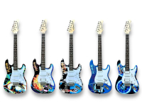 "Def Leppard" Set of (5) Custom Guitars Signed by Joe Elliott, Phil Collen, Rick Allen, Rick Savage & Vivian Campbell (JSA ) at PristineAuction.com