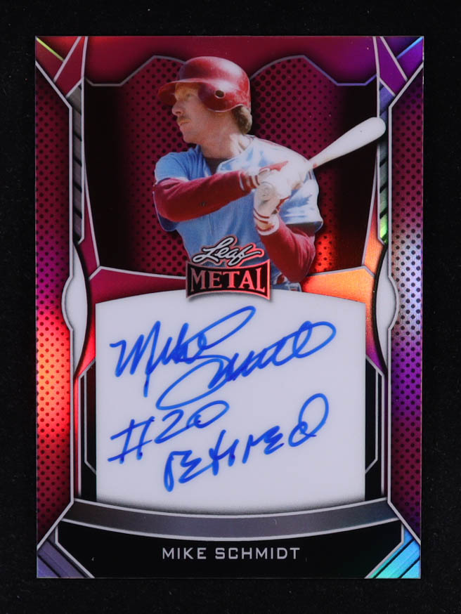 Mike Schmidt 2025 Leaf Metal Inscriptions Prismatic Pink #IMS1 #46/50 at PristineAuction.com Mike Schmidt 2025 Leaf Metal Inscriptions Prismatic Pink #IMS1 #46/50 at PristineAuction.com