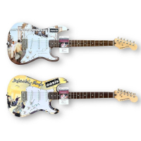 Liam Gallagher & Noel Gallagher Signed Set of (2) "Oasis" Custom Stratocaster Style Guitars (JSA) at PristineAuction.com