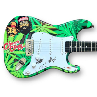 Cheech Marin & Tommy Chong Signed "Cheech & Chong" Custom Stratocaster Guitar (JSA) at PristineAuction.com
