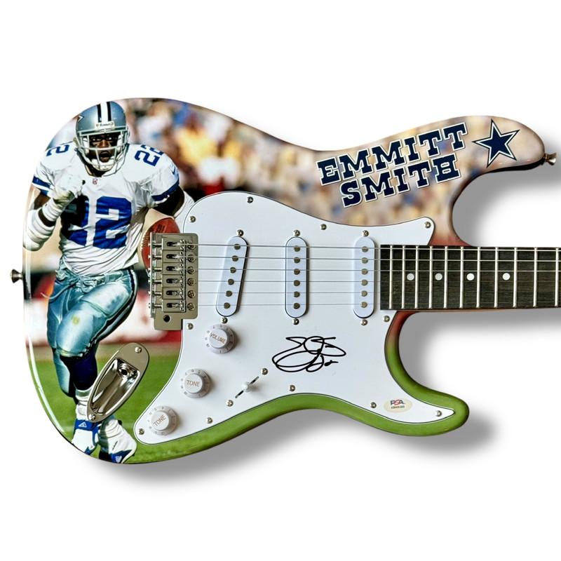 Emmitt Smith Signed Cowboys Custom Stratocaster Guitar (PSA) at PristineAuction.com Emmitt Smith Signed Cowboys Custom Stratocaster Guitar (PSA) at PristineAuction.com