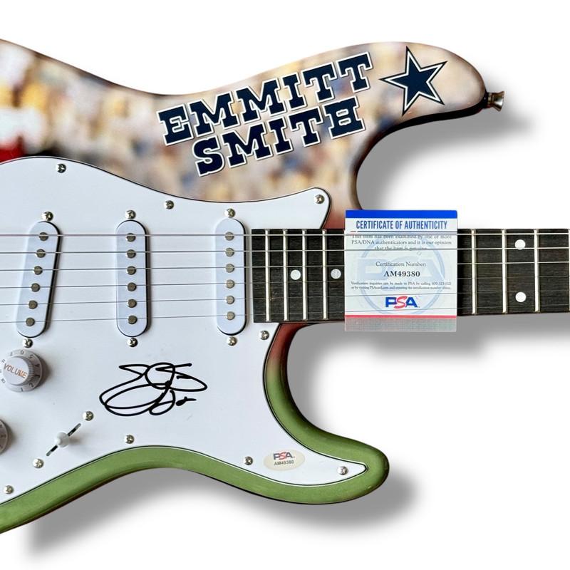 Emmitt Smith Signed Cowboys Custom Stratocaster Guitar (PSA) at PristineAuction.com Emmitt Smith Signed Cowboys Custom Stratocaster Guitar (PSA) at PristineAuction.com
