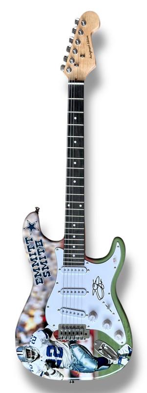 Emmitt Smith Signed Cowboys Custom Stratocaster Guitar (PSA) at PristineAuction.com Emmitt Smith Signed Cowboys Custom Stratocaster Guitar (PSA) at PristineAuction.com