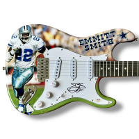 Emmitt Smith Signed Cowboys Custom Stratocaster Guitar (PSA) at PristineAuction.com