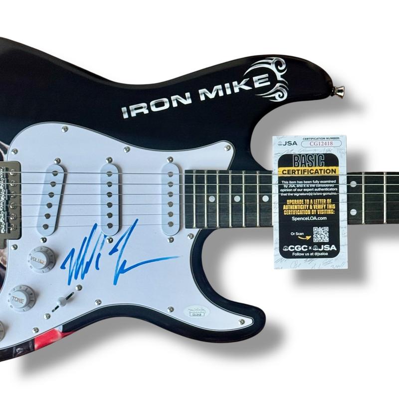 Mike Tyson Signed Custom Stratocaster Guitar (JSA) at PristineAuction.com Mike Tyson Signed Custom Stratocaster Guitar (JSA) at PristineAuction.com