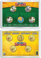 Yankees Captains Set of (5) Colorized New York Quarters at PristineAuction.com