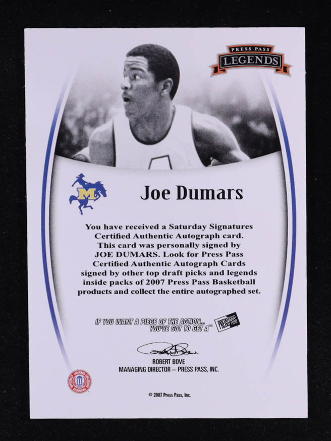 Joe Dumars 2007-08 Press Pass Legends Signatures #58 at PristineAuction.com Joe Dumars 2007-08 Press Pass Legends Signatures #58 at PristineAuction.com