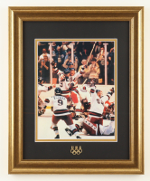 "Miracle On Ice" Team USA Custom Framed Photo Display with USA Olympic Pin at PristineAuction.com