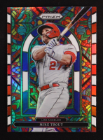 Mike Trout 2022 Panini Prizm Stained Glass Prizms Red White and Blue #5 at PristineAuction.com