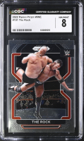 The Rock 2022 Panini Prizm WWE #191 (CGC 8) at PristineAuction.com