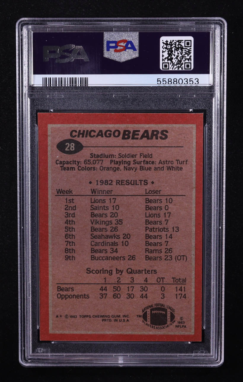 Walter Payton 1983 Topps #28 Chicago Bears TL (PSA 7) at PristineAuction.com Walter Payton 1983 Topps #28 Chicago Bears TL (PSA 7) at PristineAuction.com