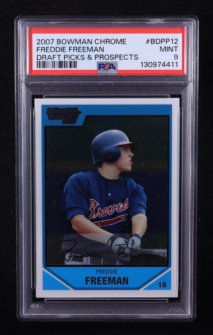 Freddie Freeman 2007 Bowman Chrome Draft Draft Picks #BDPP12 RC (PSA 9) at PristineAuction.com Freddie Freeman 2007 Bowman Chrome Draft Draft Picks #BDPP12 RC (PSA 9) at PristineAuction.com