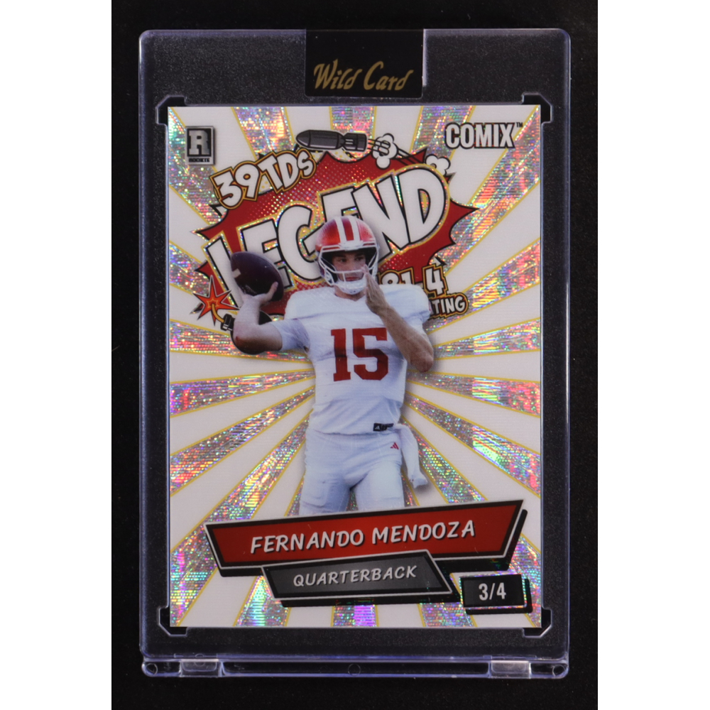 Fernando Mendoza 2025 Wild Card Alumination Comix Legend White #ACBL-FM04 #3/4 RC at PristineAuction.com