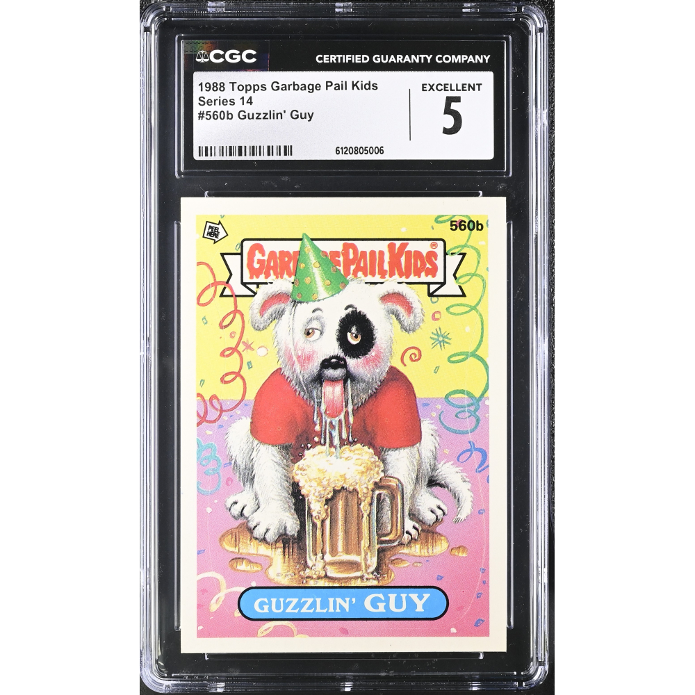 Guzzlin' Guy 1988 Topps Garbage Pail Kids #560b (CGC 5) at PristineAuction.com