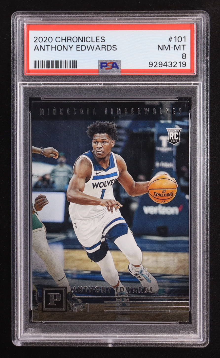 Anthony Edwards 2020-21 Panini Chronicles Panini #101 RC (PSA 8) at PristineAuction.com Anthony Edwards 2020-21 Panini Chronicles Panini #101 RC (PSA 8) at PristineAuction.com