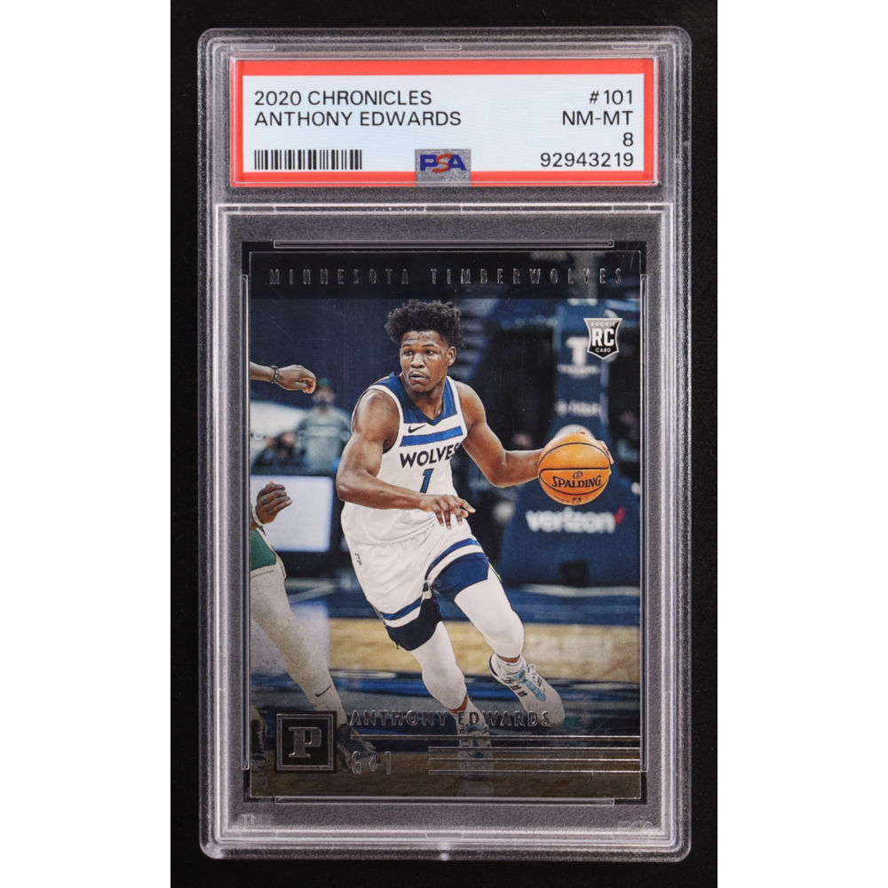 Anthony Edwards 2020-21 Panini Chronicles Panini #101 RC (PSA 8) at PristineAuction.com