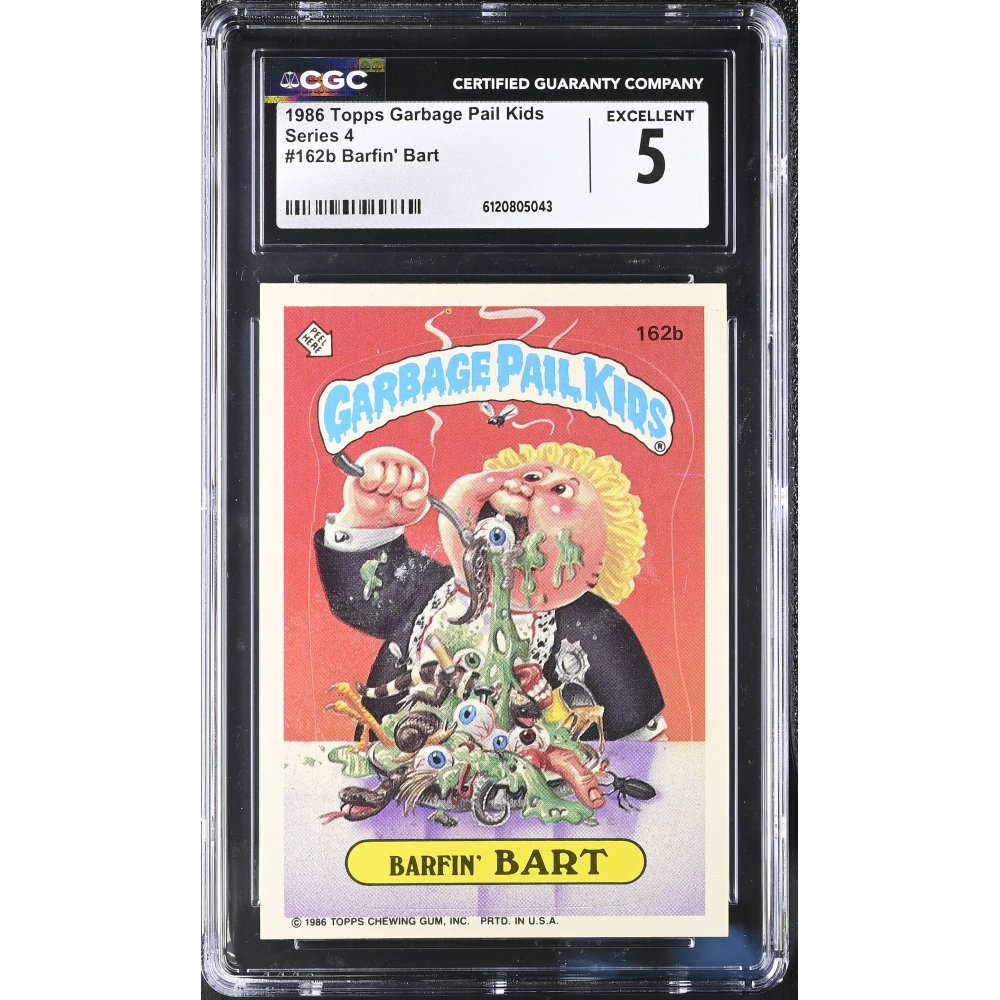 Barfin' Bart 1986 Topps Garbage Pail Kids #162b (CGC 5) at PristineAuction.com