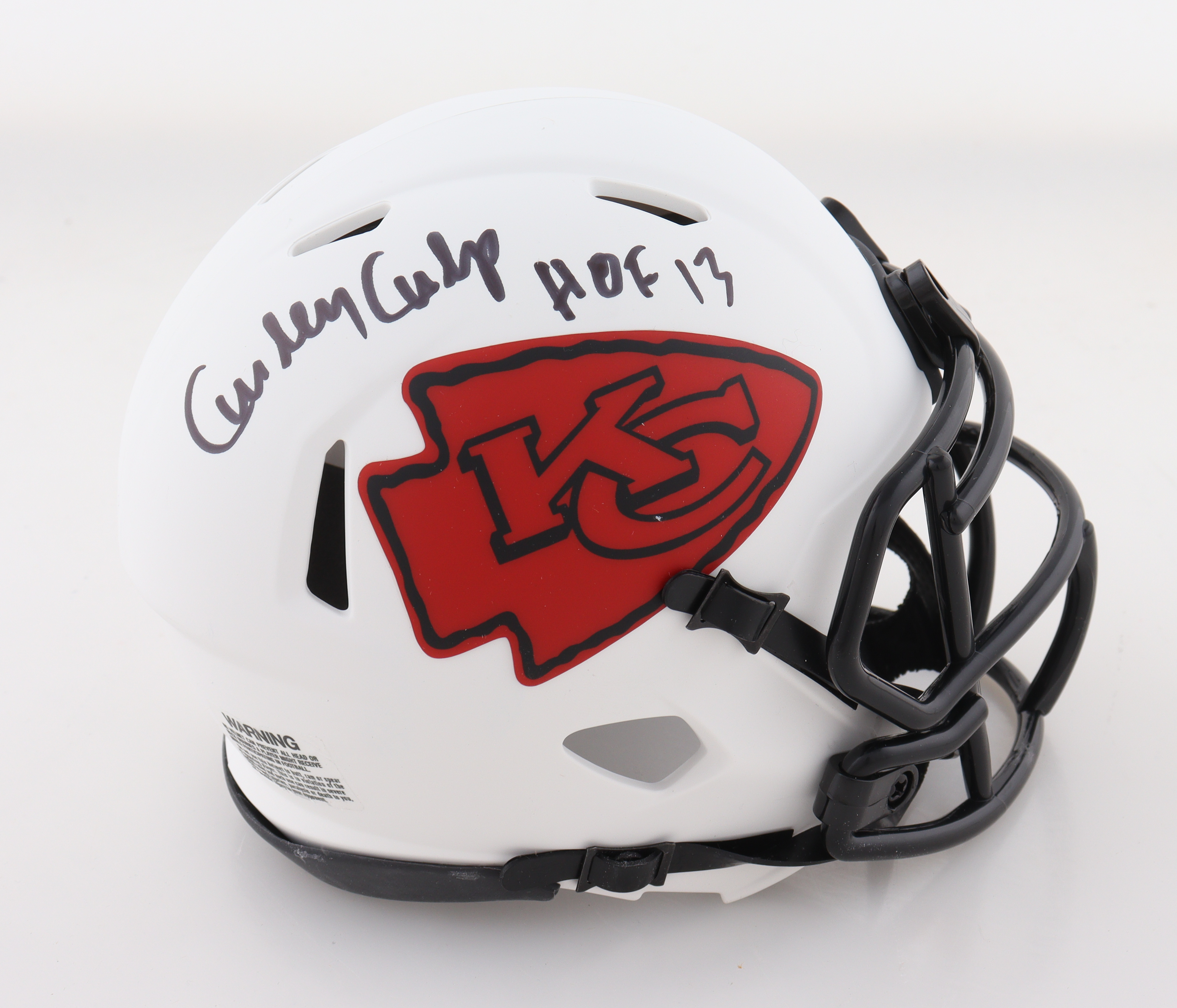 Curley Culp Signed Chiefs Lunar Eclipse Alternate Speed Mini Helmet Inscribed "HOF 13" (Schwartz) at PristineAuction.com Curley Culp Signed Chiefs Lunar Eclipse Alternate Speed Mini Helmet Inscribed "HOF 13" (Schwartz) at PristineAuction.com