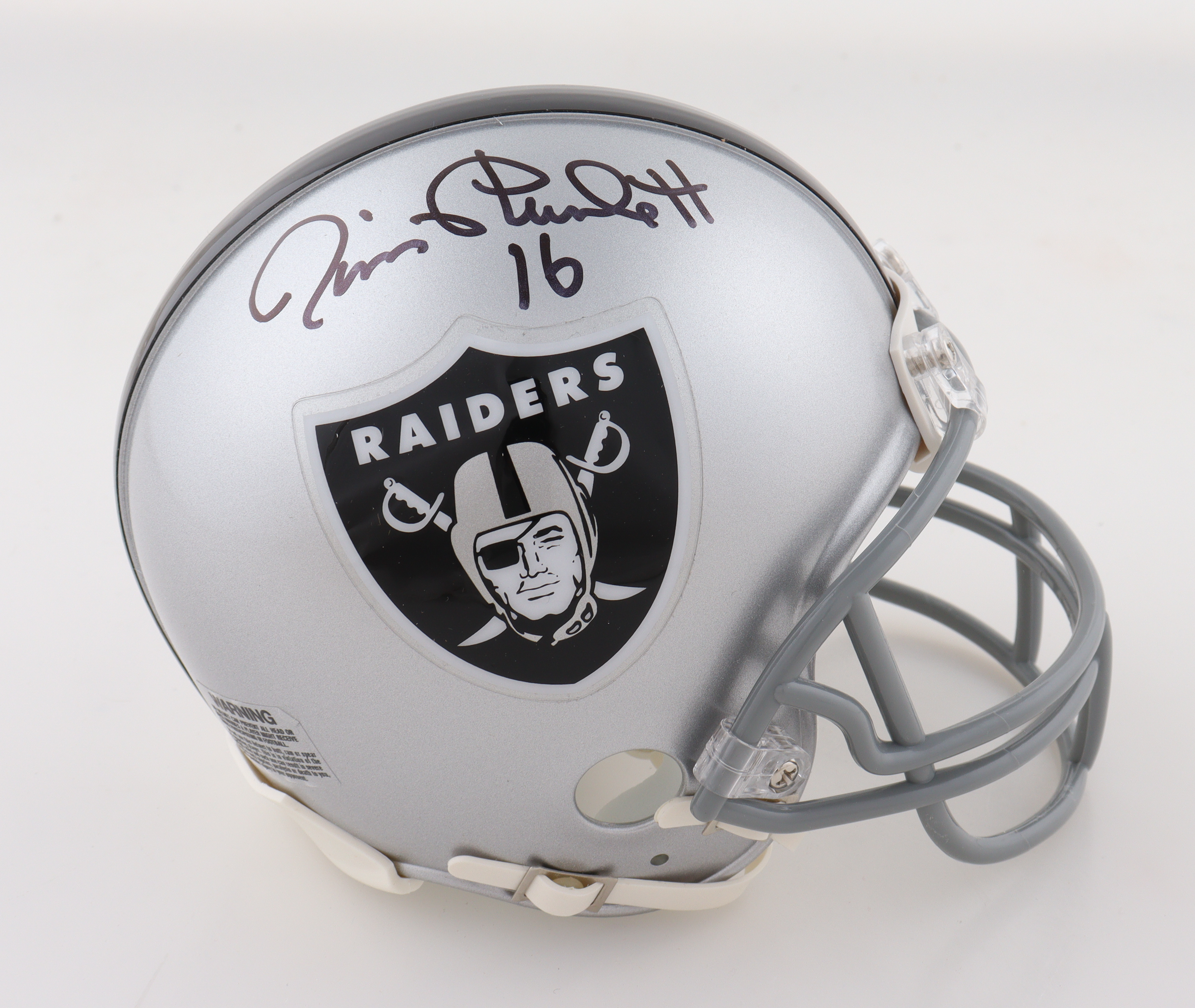 Jim Plunkett Signed Raiders Mini Helmet (Schwartz) at PristineAuction.com Jim Plunkett Signed Raiders Mini Helmet (Schwartz) at PristineAuction.com