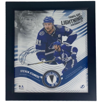 Steven Stamkos LE Lightning Custom Framed Photo Display with Game-Used Hockey Puck Piece (Fanatics) at PristineAuction.com