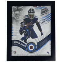 Derrick Henry LE Titans Custom Framed Game-Used Football Piece Collage (Fanatics) at PristineAuction.com