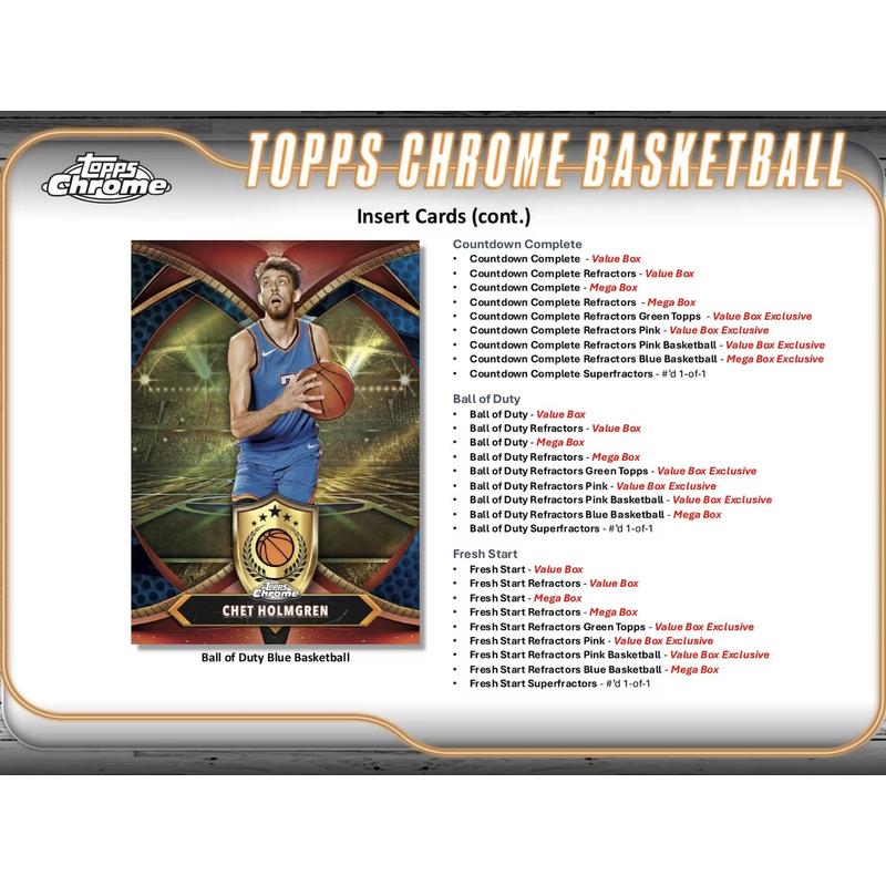 2024-25 Topps Chrome Basketball Blaster Box with (8) Packs at PristineAuction.com 2024-25 Topps Chrome Basketball Blaster Box with (8) Packs at PristineAuction.com